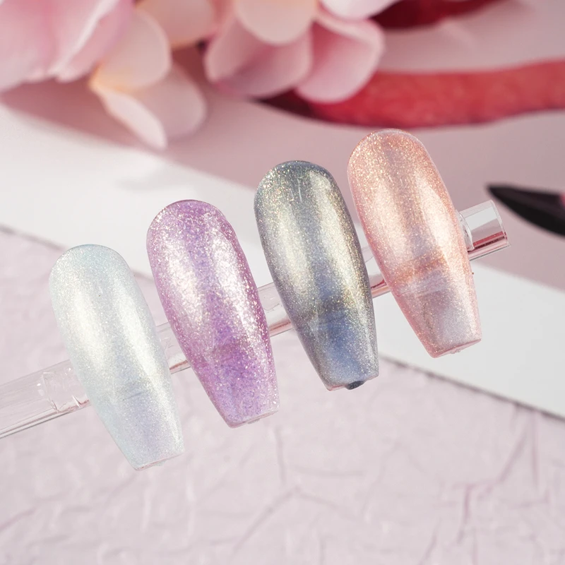 Gel paillet&eacute; iris&eacute; sir&egrave;ne pour nail art de conte de f&eacute;es oc&eacute;an