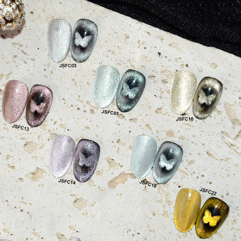 Gel magn&eacute;tique &oelig;il de chat&nbsp;&ndash; Finition brillante des ongles