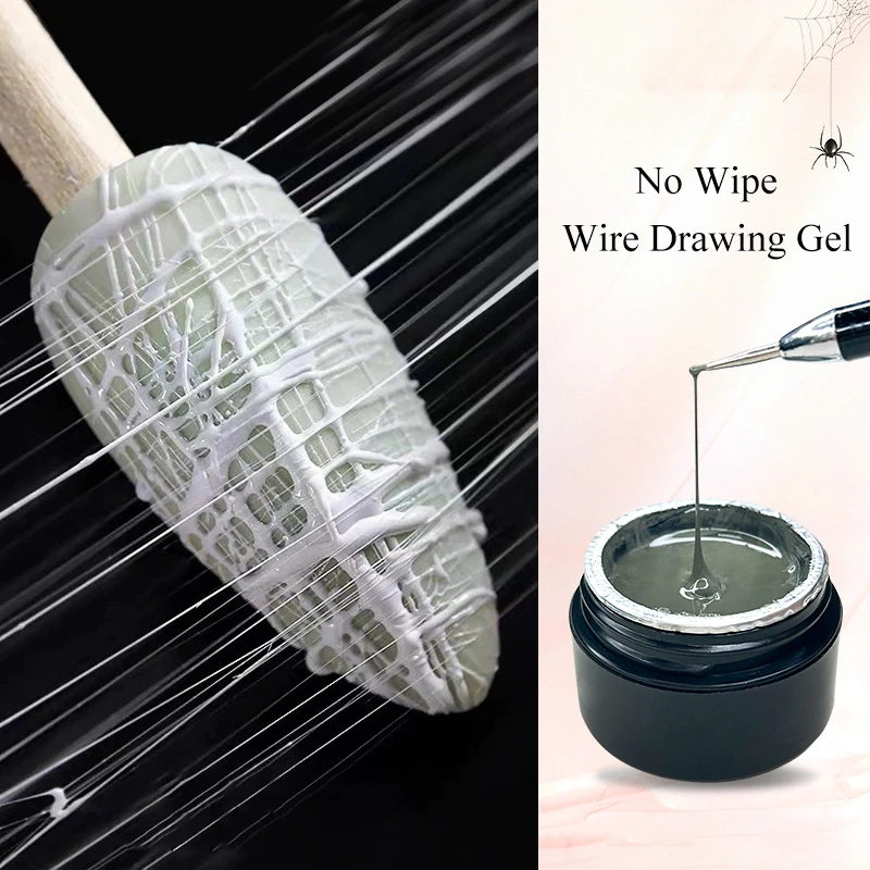 Gel extensible en fil d'araign&eacute;e pour les manucures cr&eacute;atives abstraites des ongles